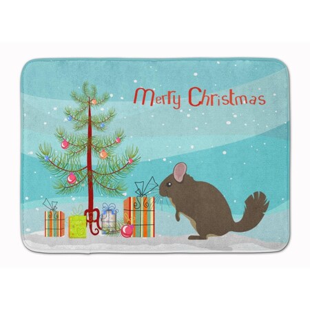 Carolines Treasures Chinchilla Christmas Machine Washable Memory Foam Mat BB9242RUG